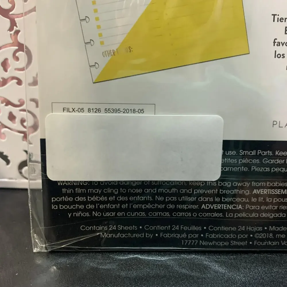 NIP Happy Planner refill Faith Warrior Super Mom FILX-05 health exercise water